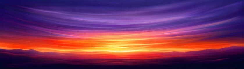 Obraz premium Vivid sunset hues across a colorful sky.