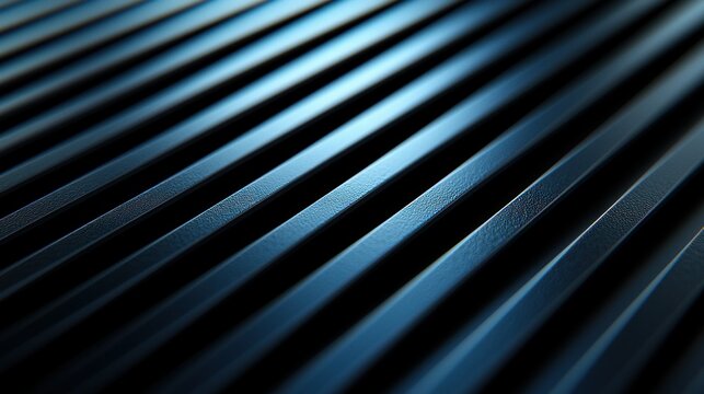Diagonal metallic pattern in shades of blue and black