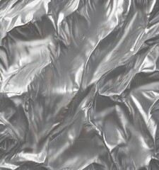 Wrinkled silver foil, gleaming texture, metallic sheen,  premium,  crumpled