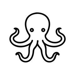 Octopus on transparent background for web and graphic design