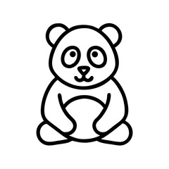Panda on transparent background for web and graphic design
