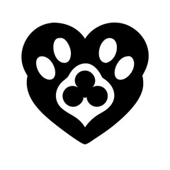 Paw in shield on transparent background for web and graphic design