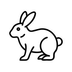 Rabbit on transparent background for web and graphic design