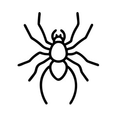 Spider on transparent background for web and graphic design