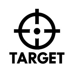 Fototapeta premium Target education silhouette on transparent background for web and graphic design