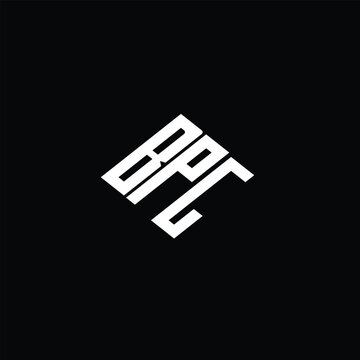 BPG letter logo design on black background.