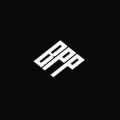 BPP letter logo design on black background.