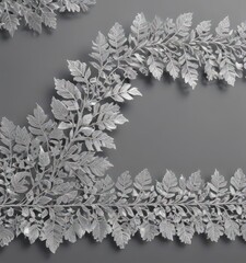 Shimmering silver leaf lace border, exquisite detail ,  luxury,  vintage,  shiny