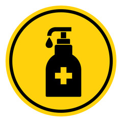 Sanitizer Symbol Sign, Vector Illustration, Isolate On White Background Label. EPS10