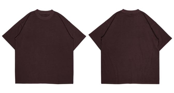 Isolated blank black and white t-shirts are casual cotton garments, essential fashion templates for design