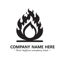 Fire Logo Company Design Illustration Vector Graphic Image