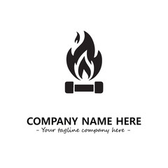Fire Logo Company Design Illustration Vector Graphic Image