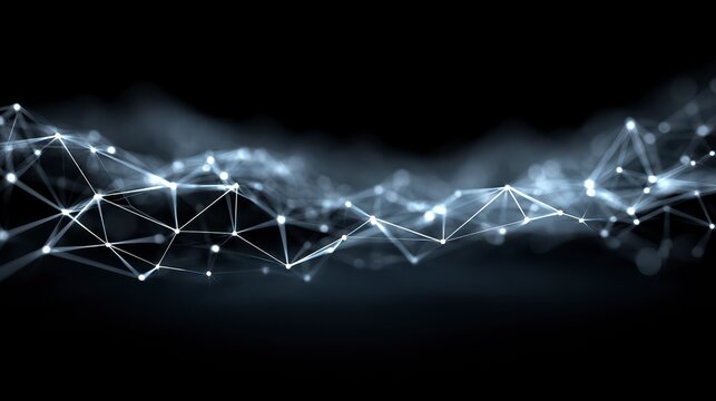 Abstract Network Connection  Global Technology  Digital Data  Futuristic  Illuminated Node
