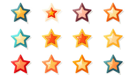 Obraz premium Professional rating star symbol and element status stock vector for designs