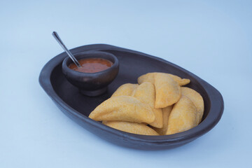 Fried empanadas, typical Colombian food