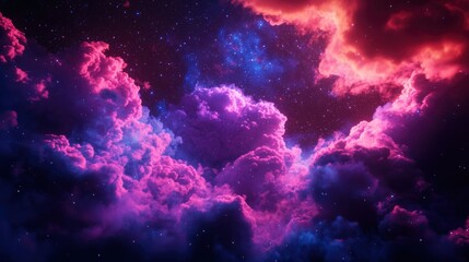 Colorful nebula clouds