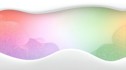Abstract Pastel Background  Soft  Colorful Waves with Bubbles  Minimalist Design