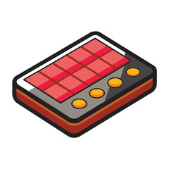 Dance pad instrument isolated on white background