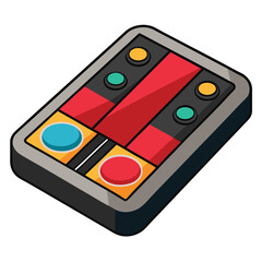 Dance pad instrument isolated on white background