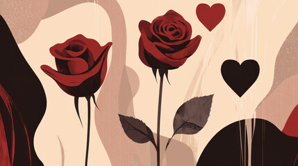 A creative Valentine card set featuring valentine card love romantic and design elements in various layouts and styles perfect for seasonal greetings. AI generative