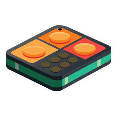 Dance pad instrument isolated on white background