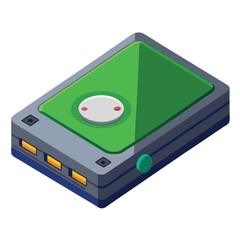 Obraz premium External hard drive gaming instrument isolated on white background