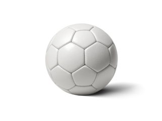 White Soccer Ball Isolated on white and transparent background