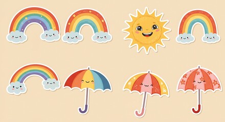 Rainbow Bright: Happy Weather Icons