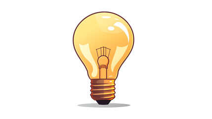 Vintage Cartoon Light Bulb Symbol Vector Illustration for Creative Design Projects