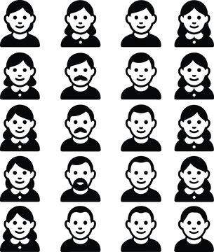 Ultimate Man & Woman Icon Set | Perfectly Aligned Unique Designs. 