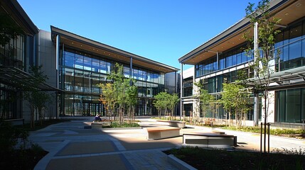 Fototapeta premium A large corporation investing in community development programs and social welfare – high-quality AI image