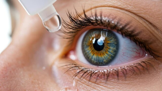 Eye Drop Relief: Close-Up of Hydration and Care