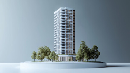 Architectural scale display of skyscraper