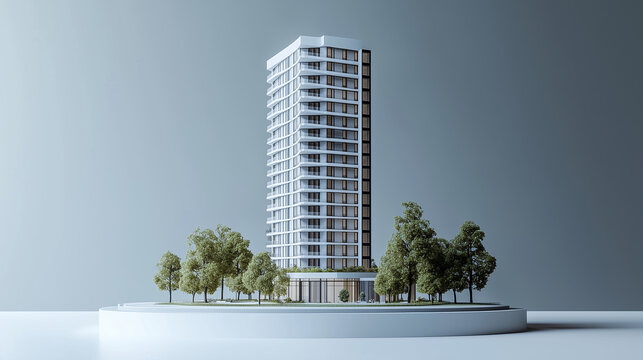 Architectural scale display of skyscraper