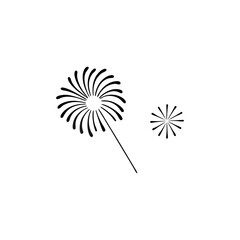 Fireworks set bundle silhouette vector