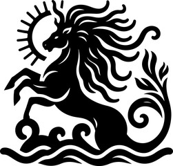 sketch illustration icon logo symbol animal mythology ethnic traditional