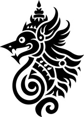 Fototapeta premium sketch illustration icon logo symbol animal mythology ethnic traditional