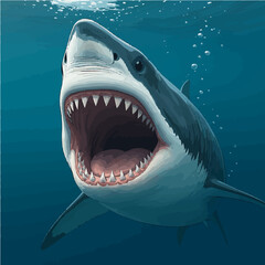 Fototapeta premium big shark in the sea