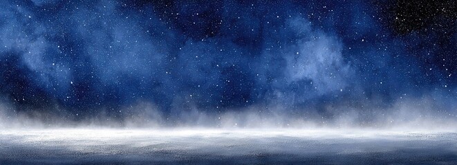 Fototapeta premium Snowy night landscape