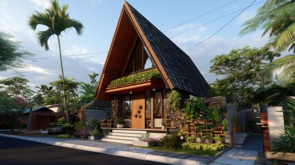 Naklejka premium Modern, Triangular Home Design