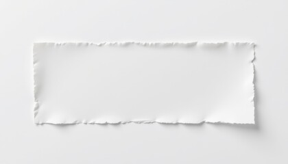 Obraz premium Textured torn white paper background with a soft shadow and clean minimalistic design element