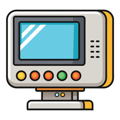 Monitor gaming instrument isolated on white background