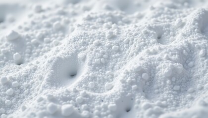 Obraz premium Close-Up View of Foam Texture on a White Surface with Soft Bubbles and Organic Patterns