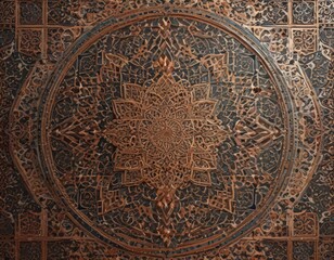 Intricate Moroccan geometric pattern, flat design, pattern, style, repeat