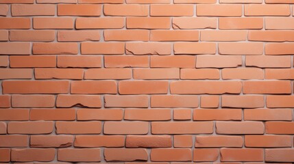Textured Red Brick Wall with Natural Irregularities and Finish