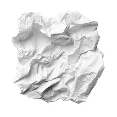 Obraz premium High resolution image of a crumpled white paper ball isolated on studio shot textured wrinkled paper design element for on transparent background eco