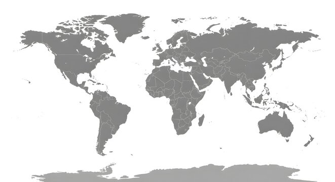 High-Resolution World Map: Detailed Political Boundaries for Global Perspectives