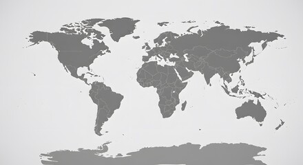High-Resolution World Map: A Detailed Visual Representation of Global Geography