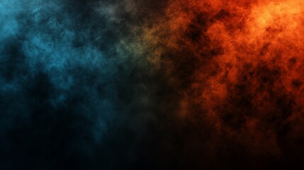 Obraz premium Colorful, abstract smoky background with vibrant blue and orange hues