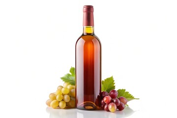 wine bottle and grapes